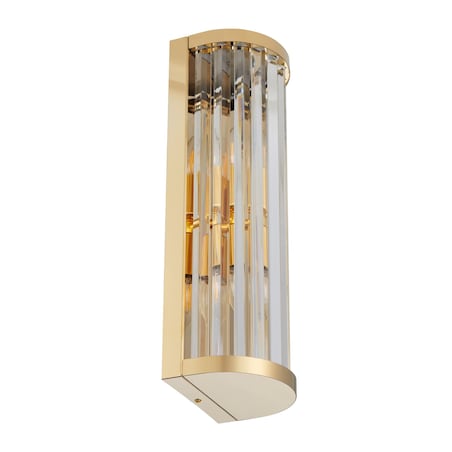 Lampa ścienna EXELLENT kryształowa złota 45 cm