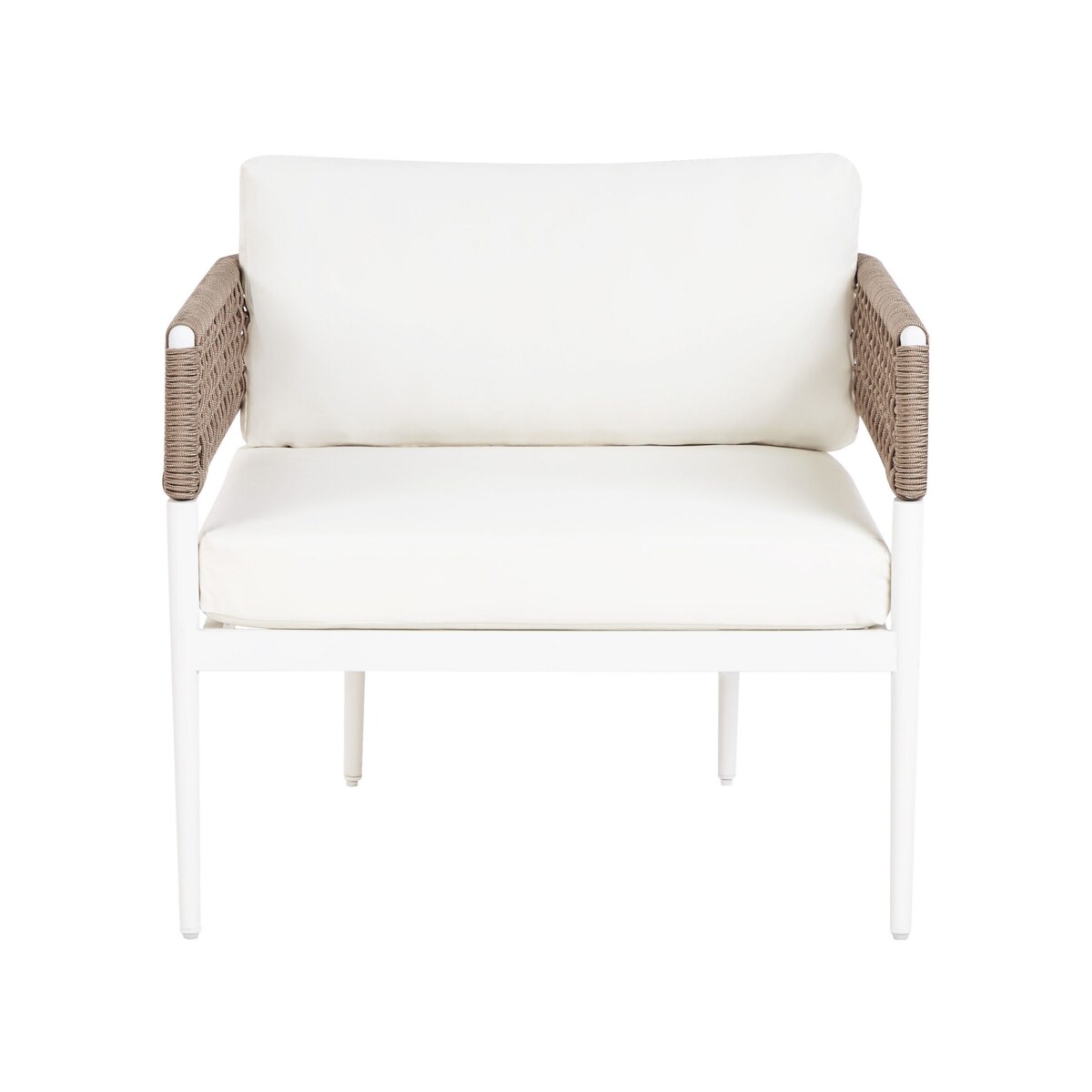 Zestaw ogrodowy ze stolikiem dla 5 osób SERLA Metal Biały