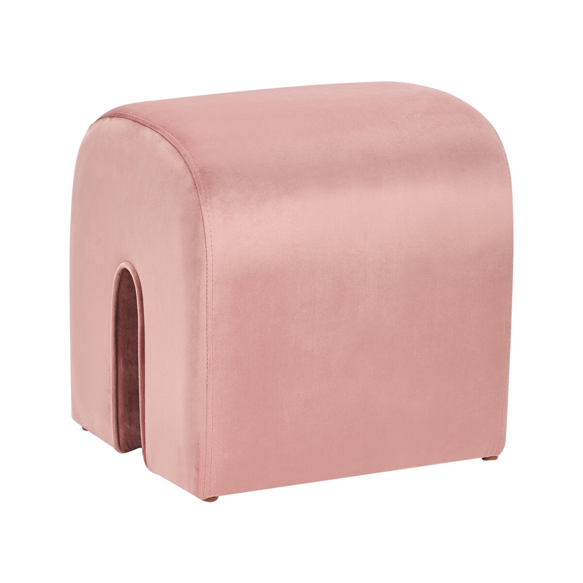 Puf welurowy 35 x 42 x 42 cm różowy MODOC