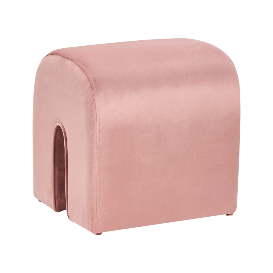 Puf welurowy 35 x 42 x 42 cm różowy MODOC