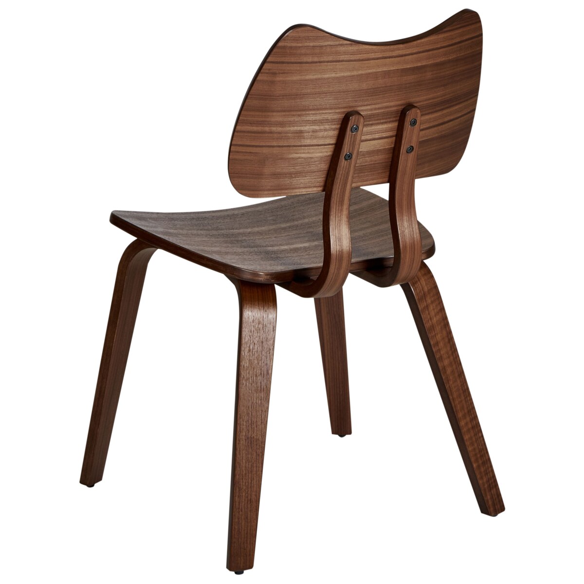 Zestaw 2 krzeseł do jadalni DIANA Drewno Ciemnobrązowy