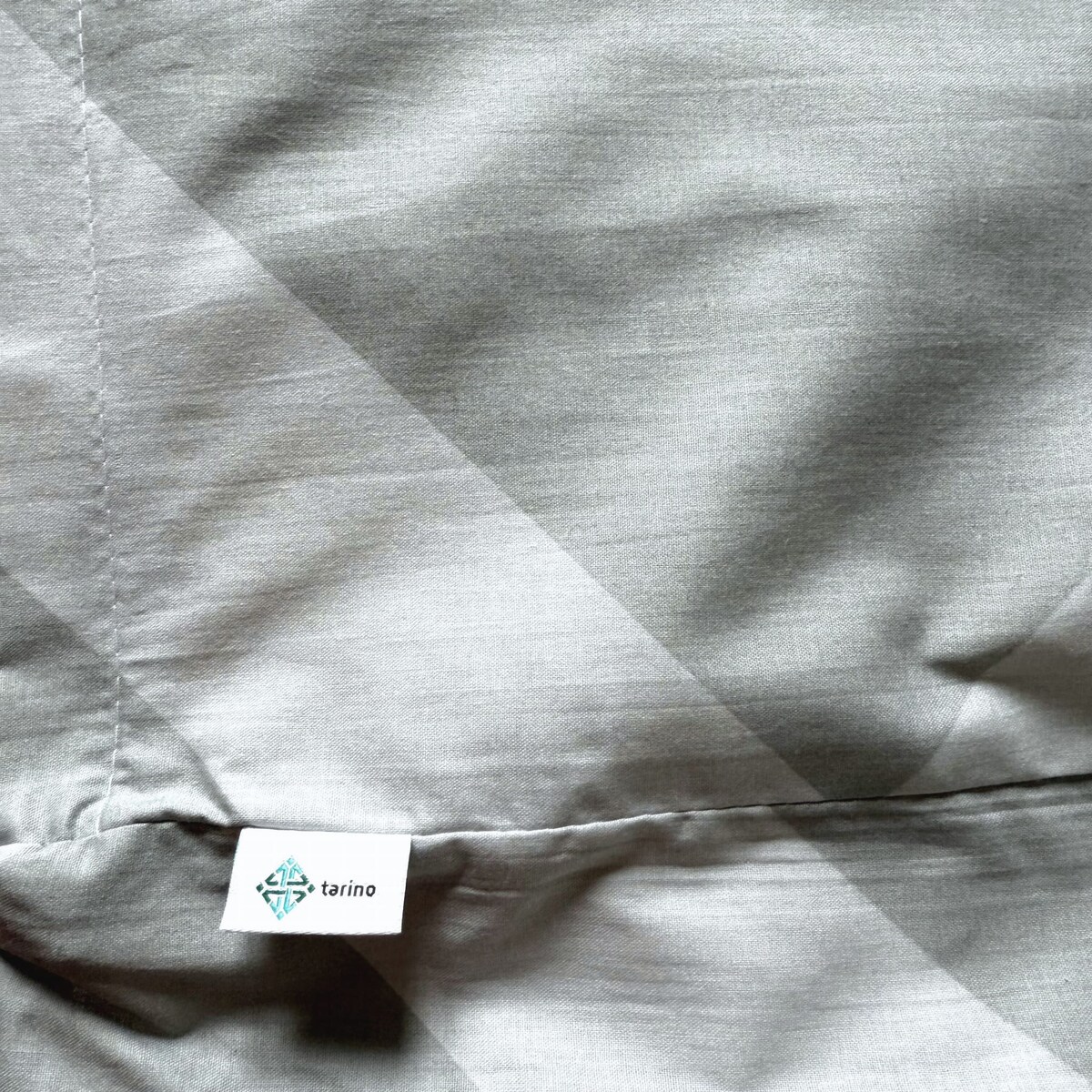 Pościel bawełniana satynowa 200x220 cm Szara Krata Polska