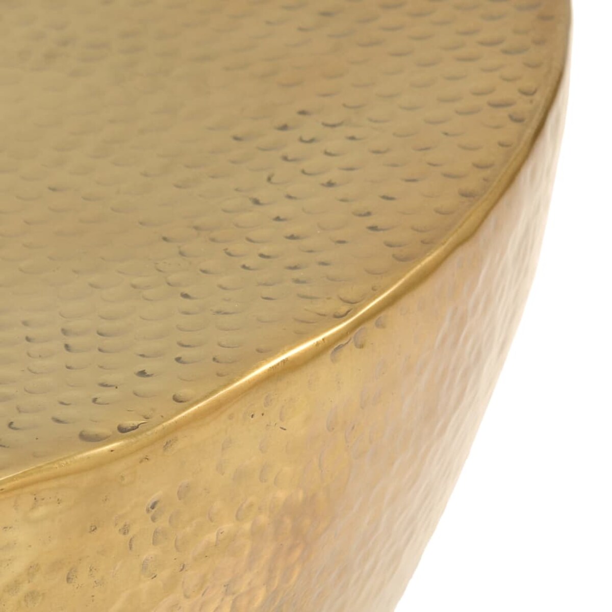 vidaXL Stolik kawowy z młotkowanego aluminium, 70x30 cm, mosiądz