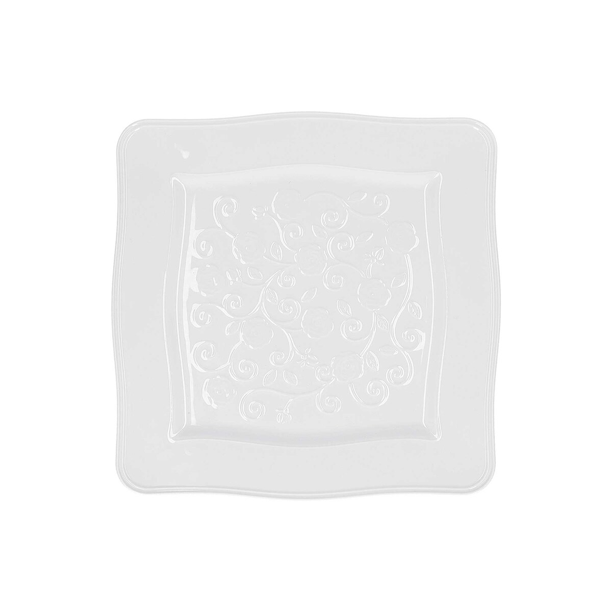 Zestaw 6 talerzy kwadratowych Florentina - Biały, 26.5 cm