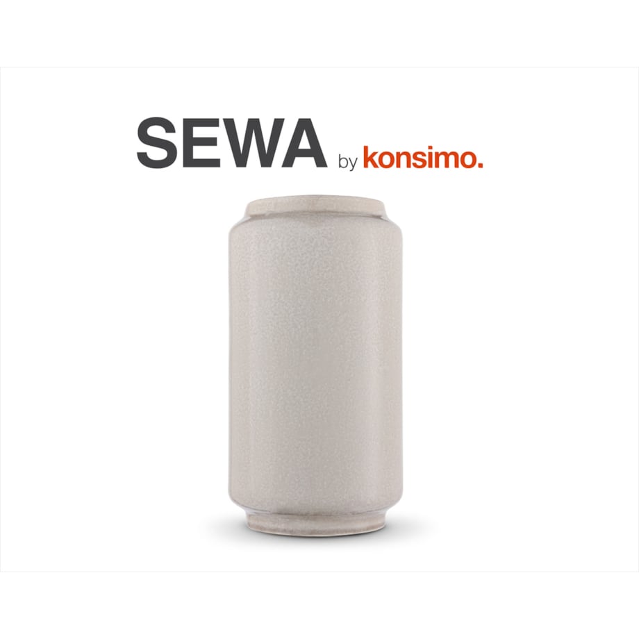 Konsimo SEWA Wazon, szary/kremowy