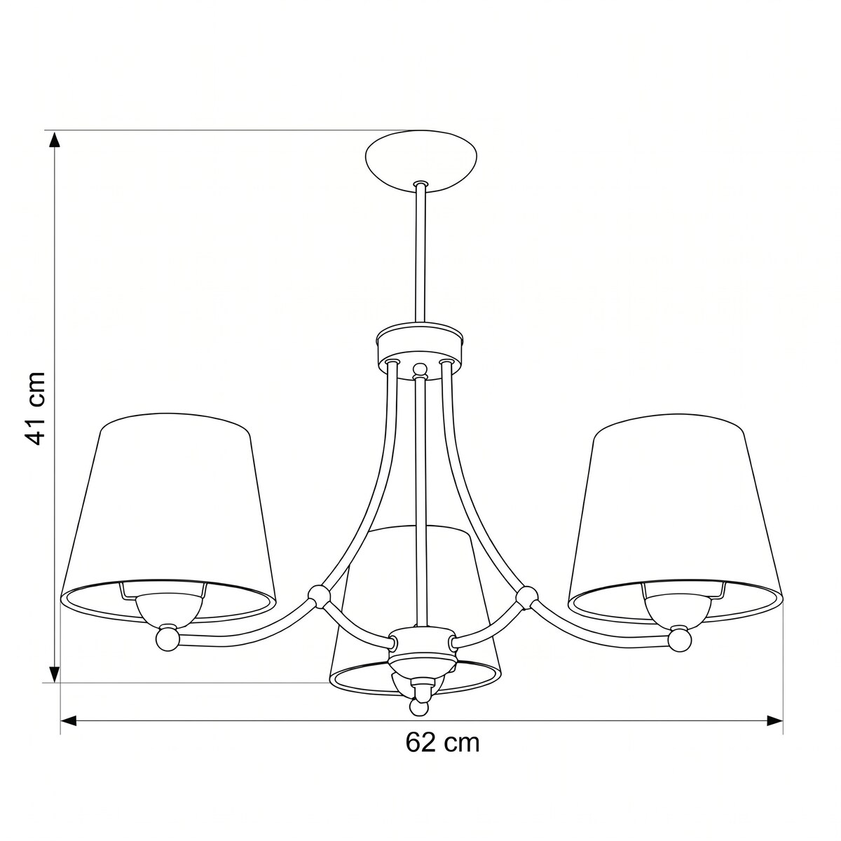 czarna lampa wisząca sufitowa 3 punktowa edylit nowoczesna