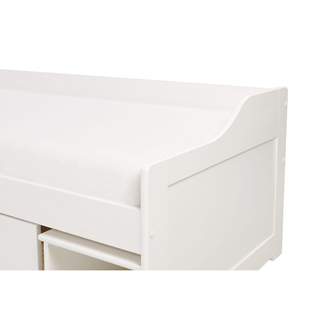 Łóżko drewniane 90 x 200 cm białe ROYVILLE