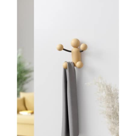 UMBRA wieszak ścienny WOODY WALL HOOK czarny/naturalny