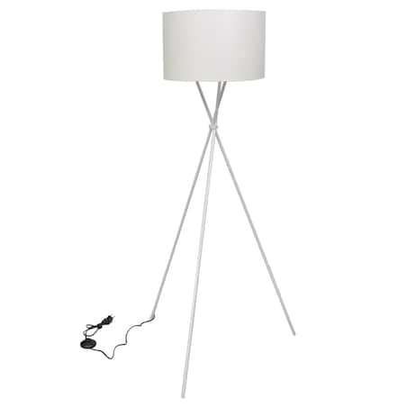 vidaXL Lampa podłogowa na trójnogu, biała, 139 cm