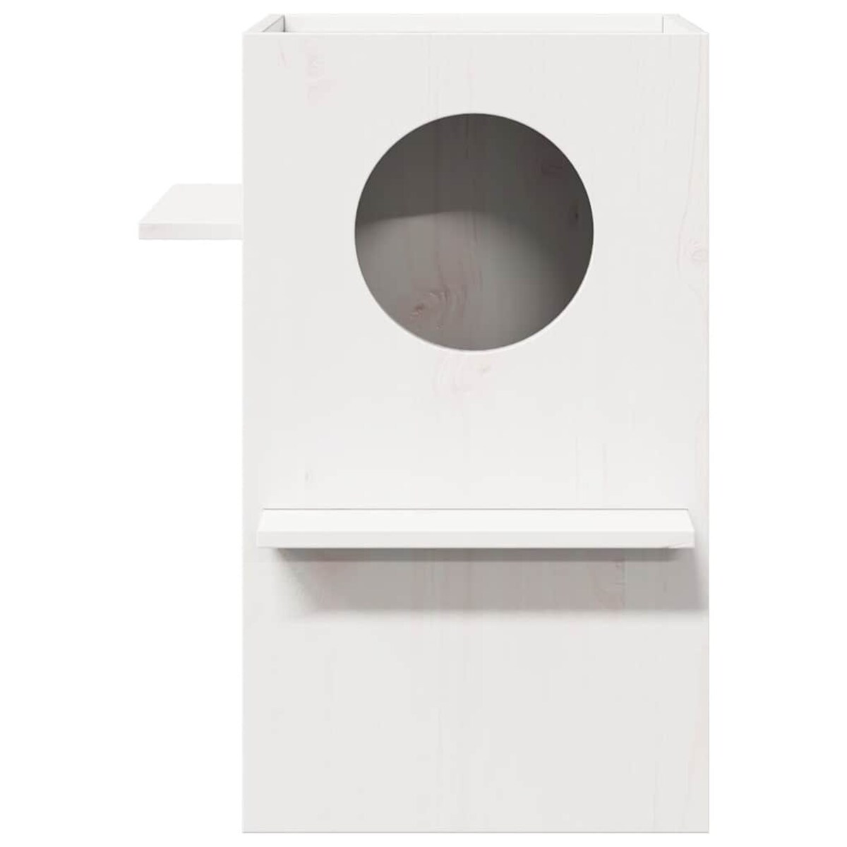 vidaXL Domek dla kota, białe, 43x43x60 cm, lite drewno sosnowe