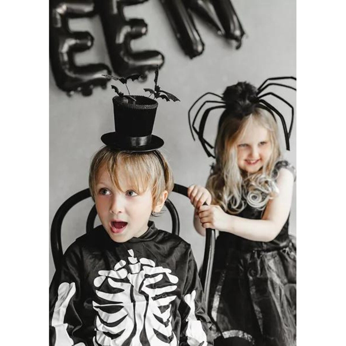 Opaska Cylinder z Nietoperzami, 19x26 cm, czarny