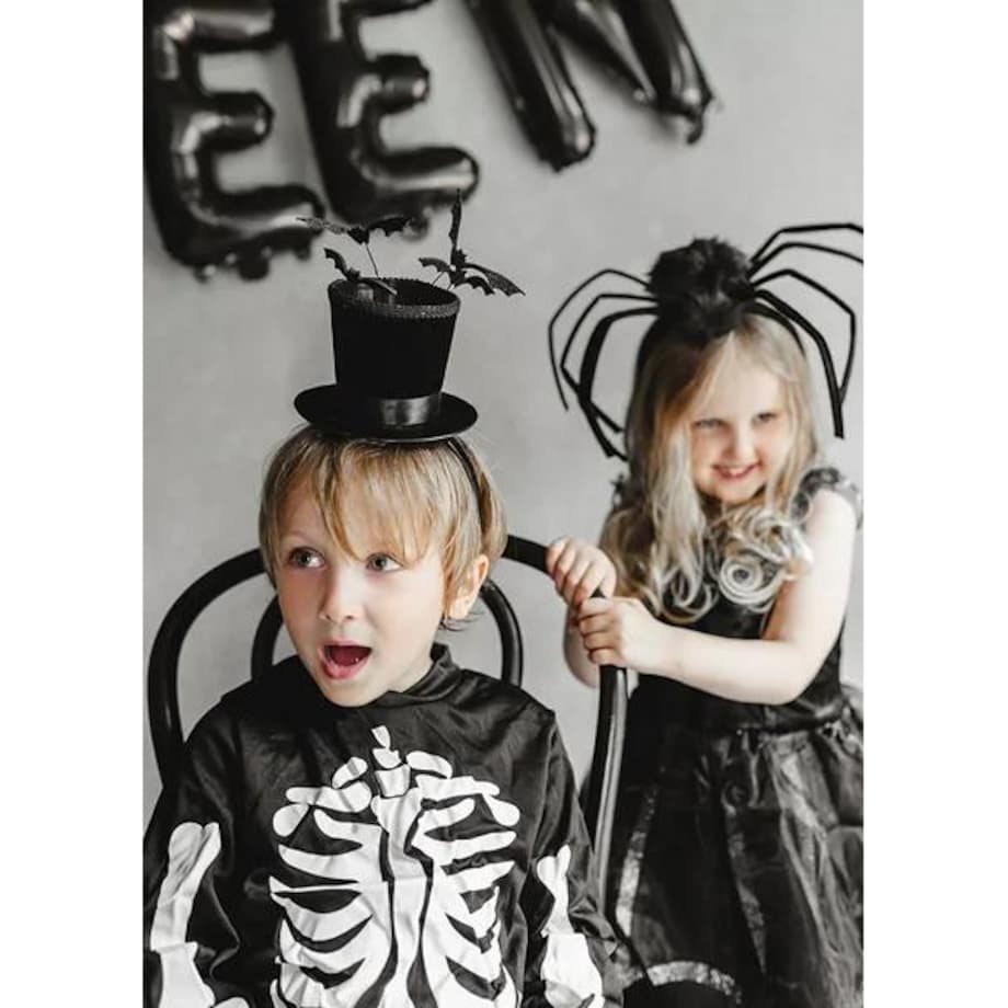 Opaska Cylinder z Nietoperzami, 19x26 cm, czarny