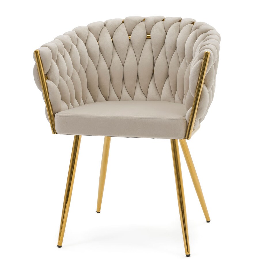 Krzesło tapicerowane welurowe do salonu jadalni ROSA GOLD kaszmir