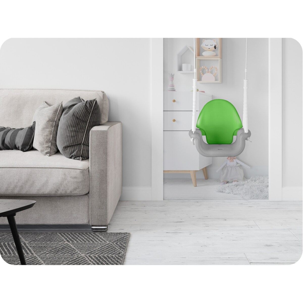 Huśtawka dla dzieci ogrodowa domowa kubełkowa 3w1 Ricokids