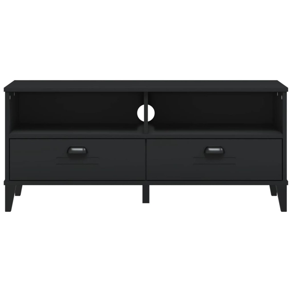 vidaXL Szafka pod telewizor VIKEN, czarna, materiał drewnopochodny