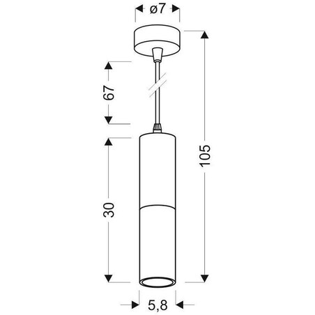 Industrialna LAMPA wisząca 31-77677 Candellux okrągła OPRAWA metalowy ZWIS tuba loftowa czarna złota