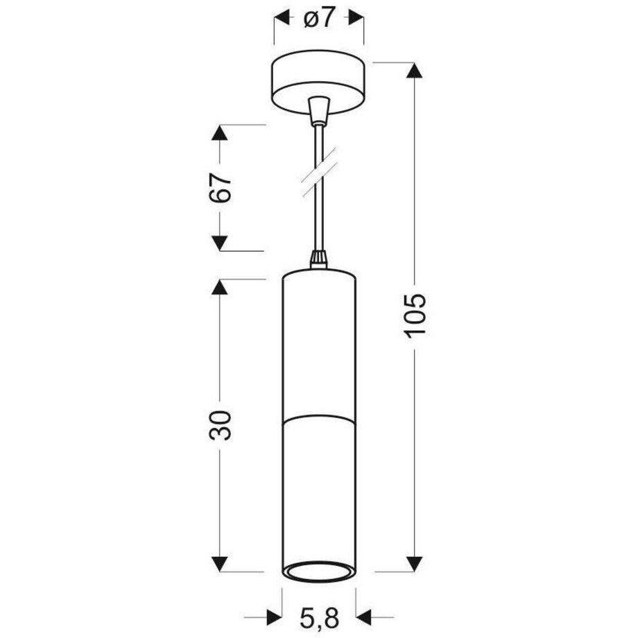 Industrialna LAMPA wisząca 31-77677 Candellux okrągła OPRAWA metalowy ZWIS tuba loftowa czarna złota