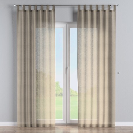 Zasłona na szelkach 1 szt. 130x260 beżowy