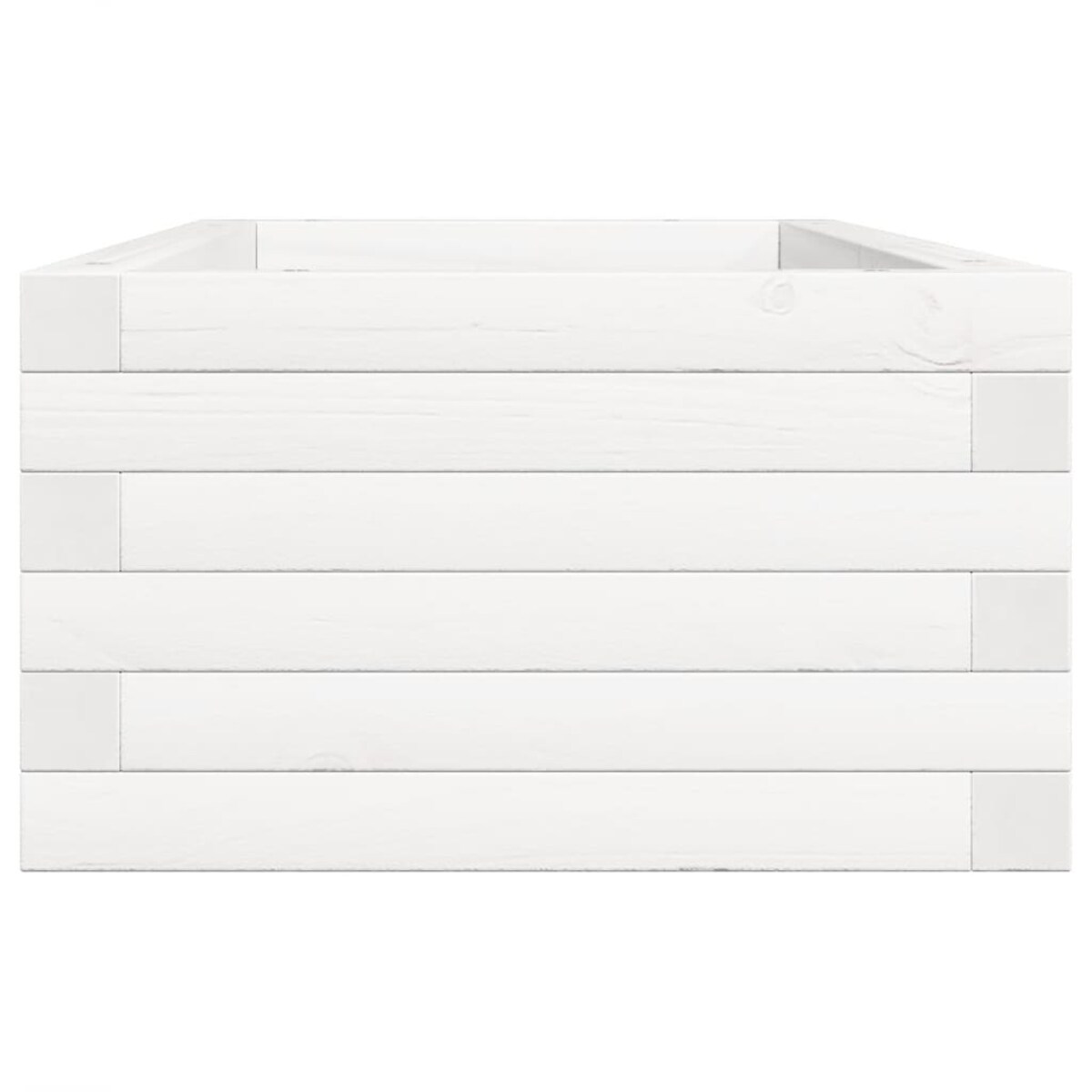 vidaXL Donica ogrodowa, biała, 90x40x23 cm, lite drewno sosnowe