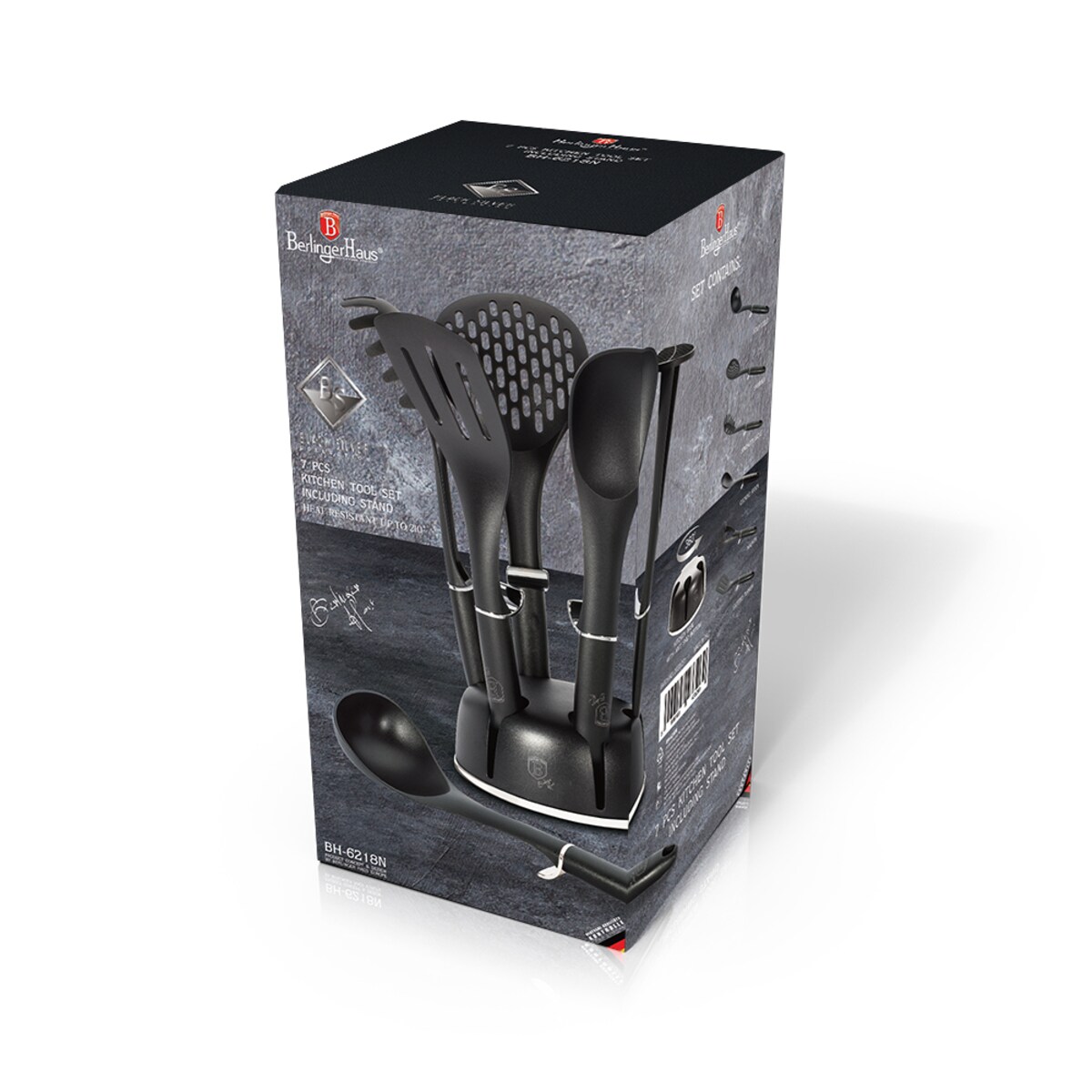 Zestaw przyborów kuchennych 7 el. BERLINGER HAUS Black Royal BH-6218N