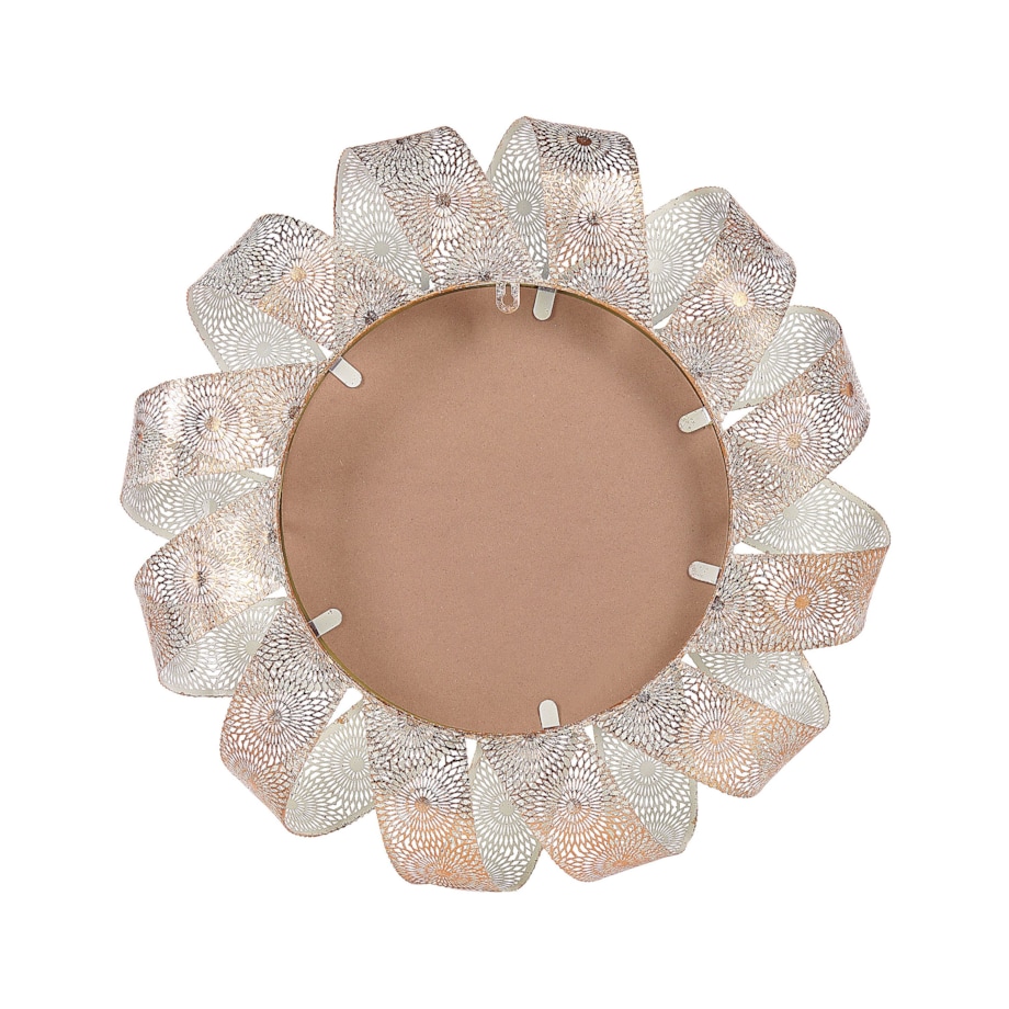 Lustro ścienne ø 54 cm biało-miedziane MANGALORE