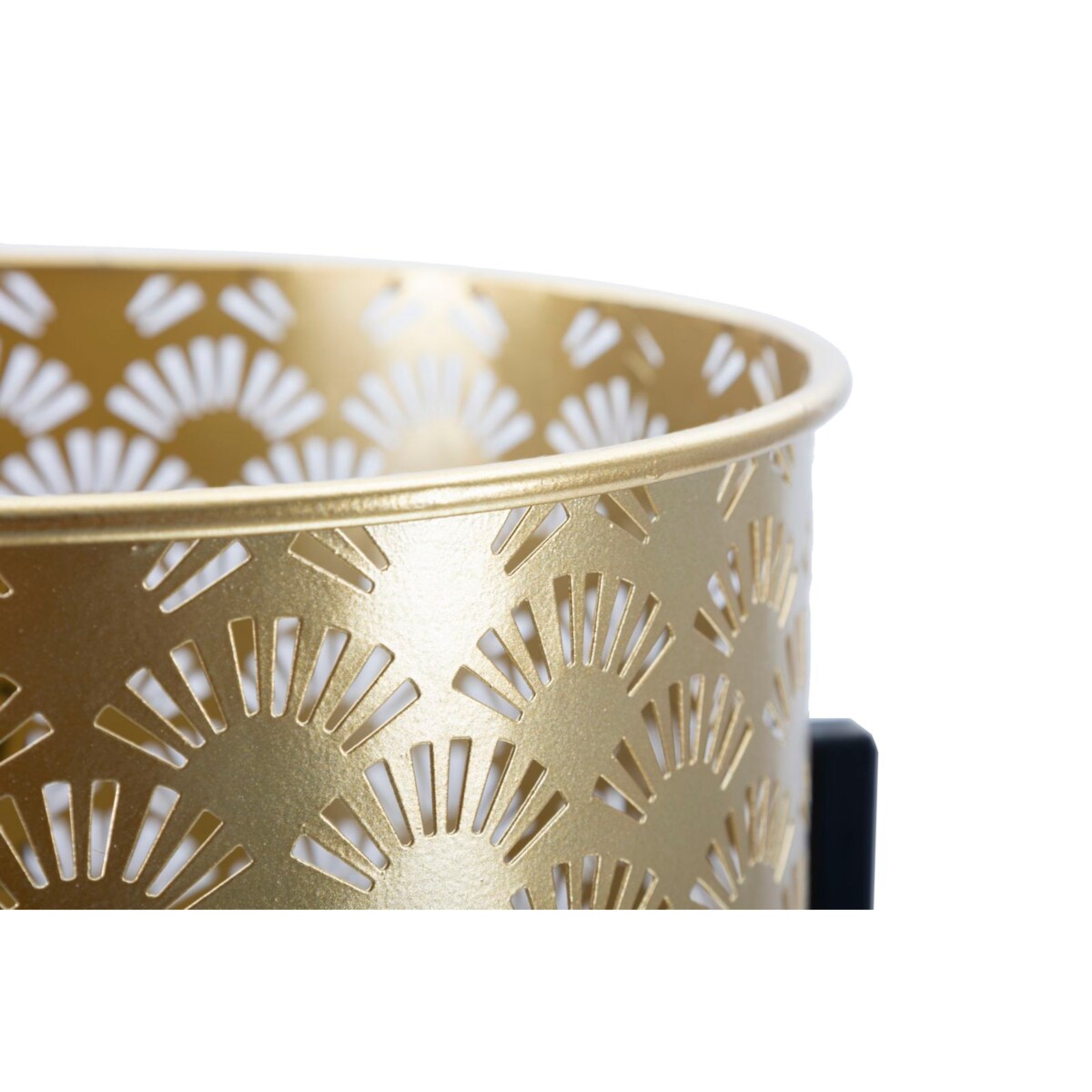 Zestaw 2 kwietników Glissy - A, kolor złoty i czarny, żelazo, wysokości 38 i 28 cm, na rośliny doniczkowe, Mauro Ferretti