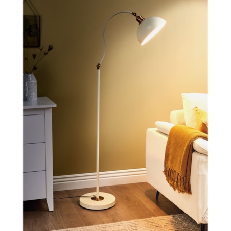 Lampa podłogowa LENNON Regulowana Metal Jasnobeżowy