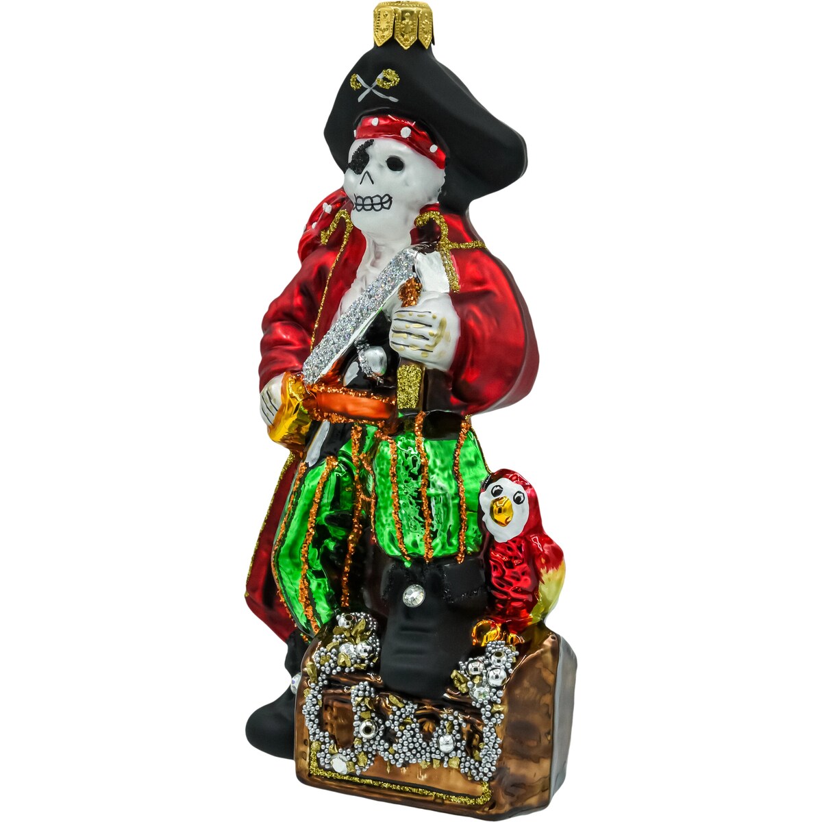 Bombka choinkowa: Pirat ze skrzynią skarbów