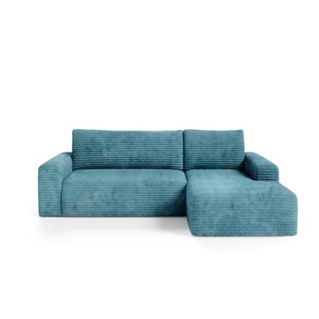 Narożnik SONTII z funkcją spania gruby sztruks Kolor: TILIA 75