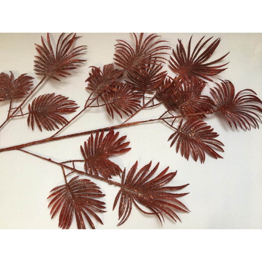 GAŁĄZKA DUŻY LIŚĆ PALMY czerwony dodatek święta dekoracja stołu stroika