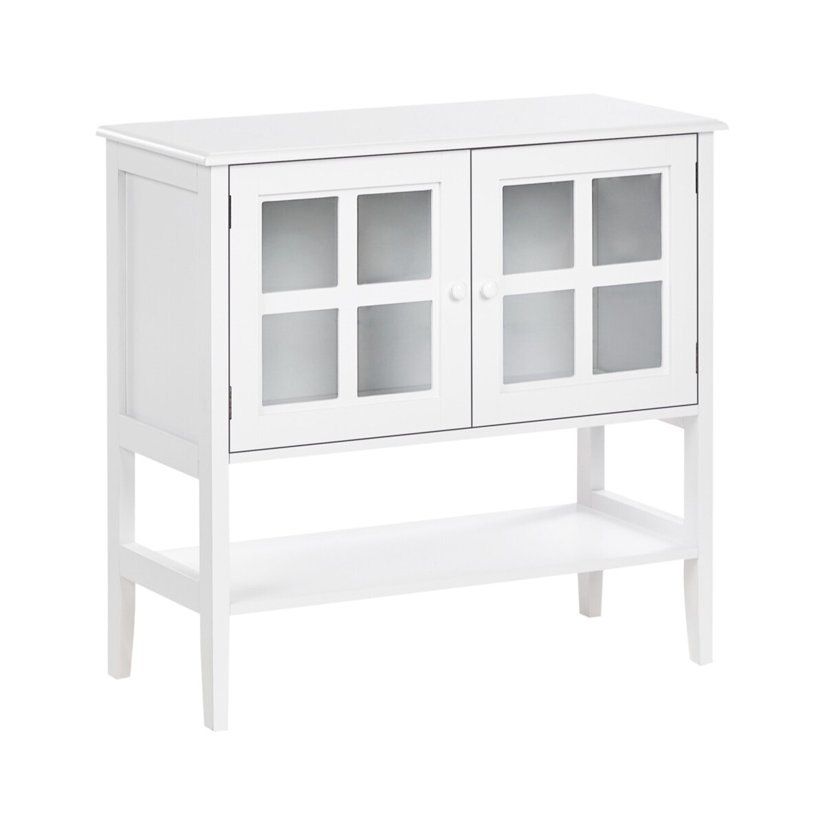 Witryna Z półką INLET Drewno 80 cm 36 cm Biały