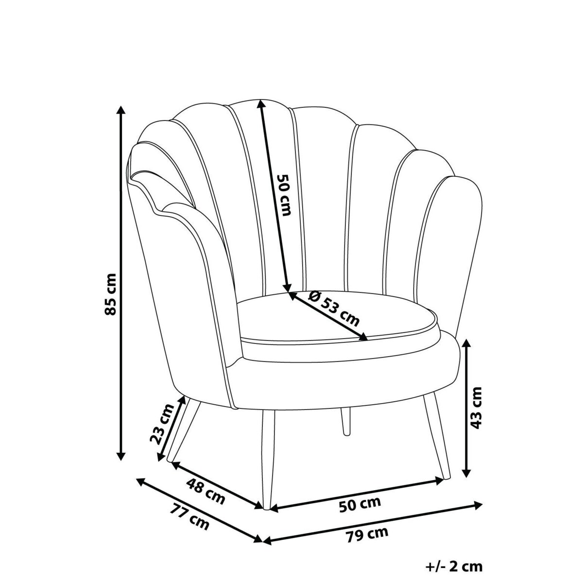 Fotel welurowy szary LOVIKKA