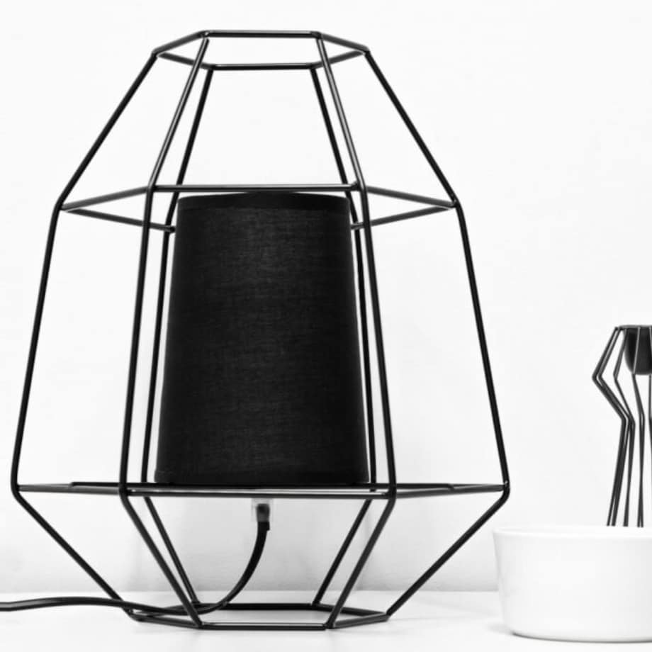 KONSIMO MERLI Lampa stołowa kolor czarny