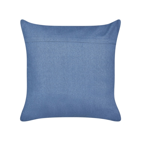 2 welurowe poduszki dekoracyjne haftowana w muchy 45 x 45 cm granatowe PENTAS