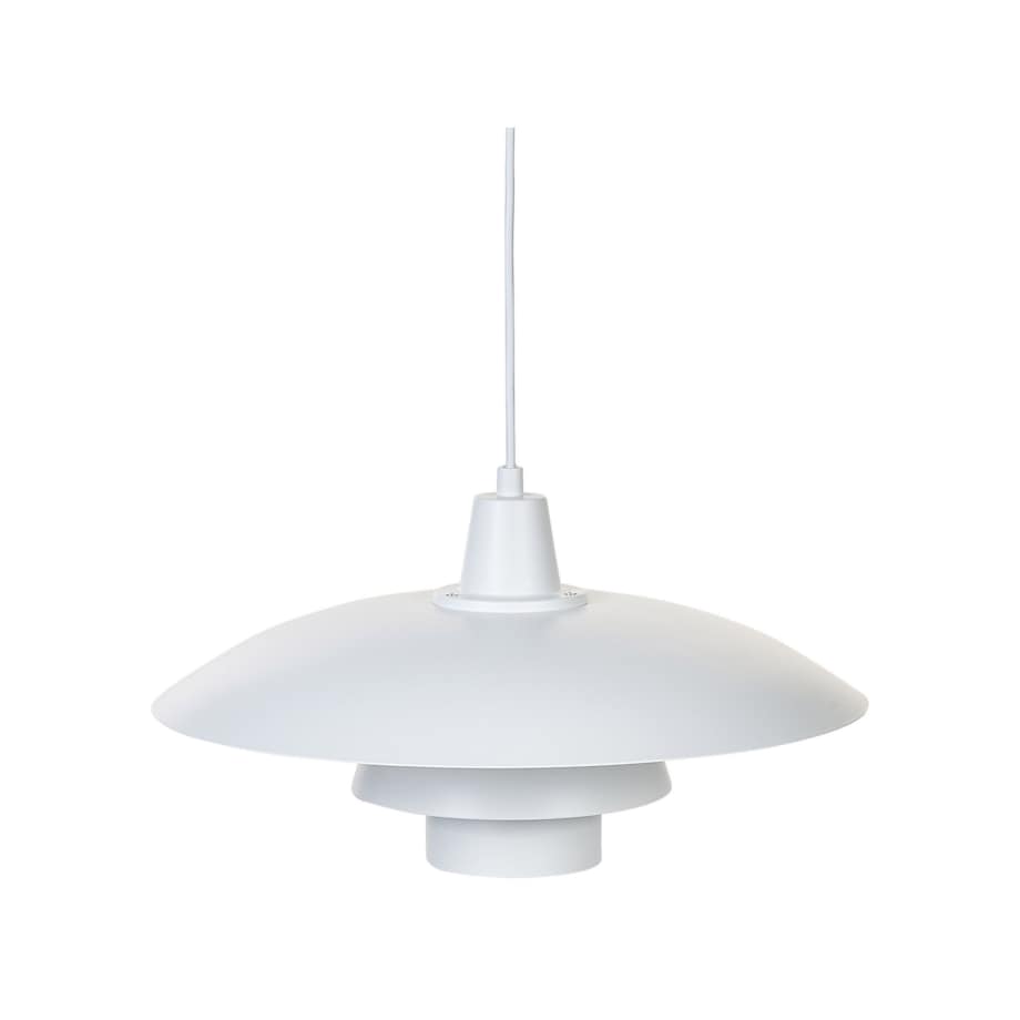 Lampa wisząca metalowa biała DEEL