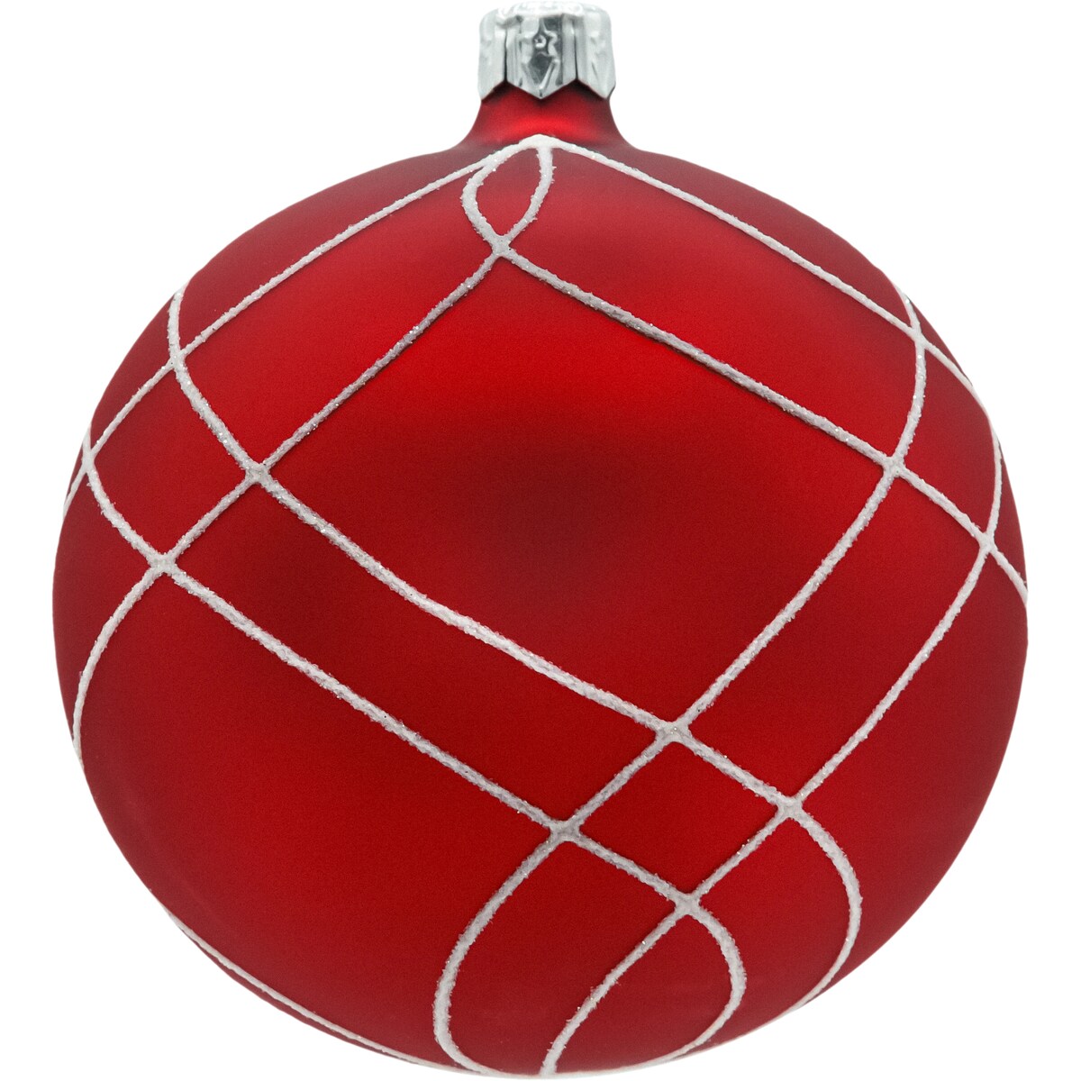 Bombki okrągłe: czerwona laska cukrowa