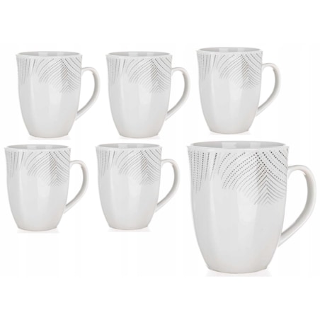 KUBEK PORCELANOWY 6x 290 ml na napoje kawę herbatę latte prezent w DEKOR
