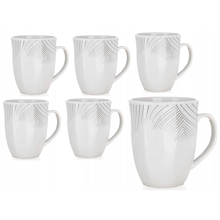 KUBEK PORCELANOWY 6x 290 ml na napoje kawę herbatę latte prezent w DEKOR