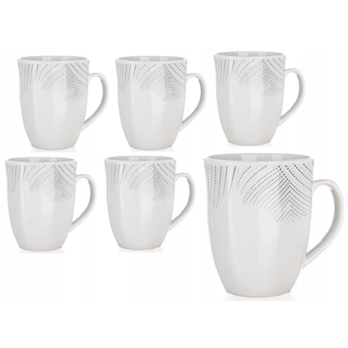 KUBEK PORCELANOWY 6x 290 ml na napoje kawę herbatę latte prezent w DEKOR