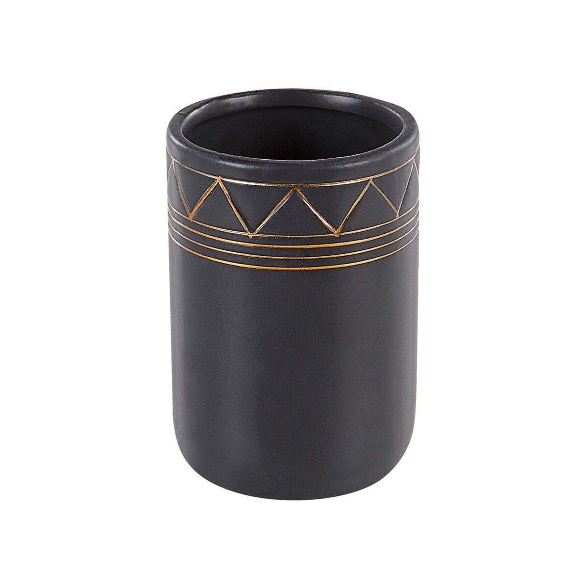 Zestaw akcesoriów łazienkowych 5 elementów LANCO Ceramika Czarny