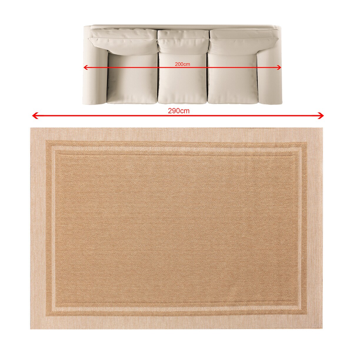 Dywan Sienna camel 200x290 cm, 200x290 cm