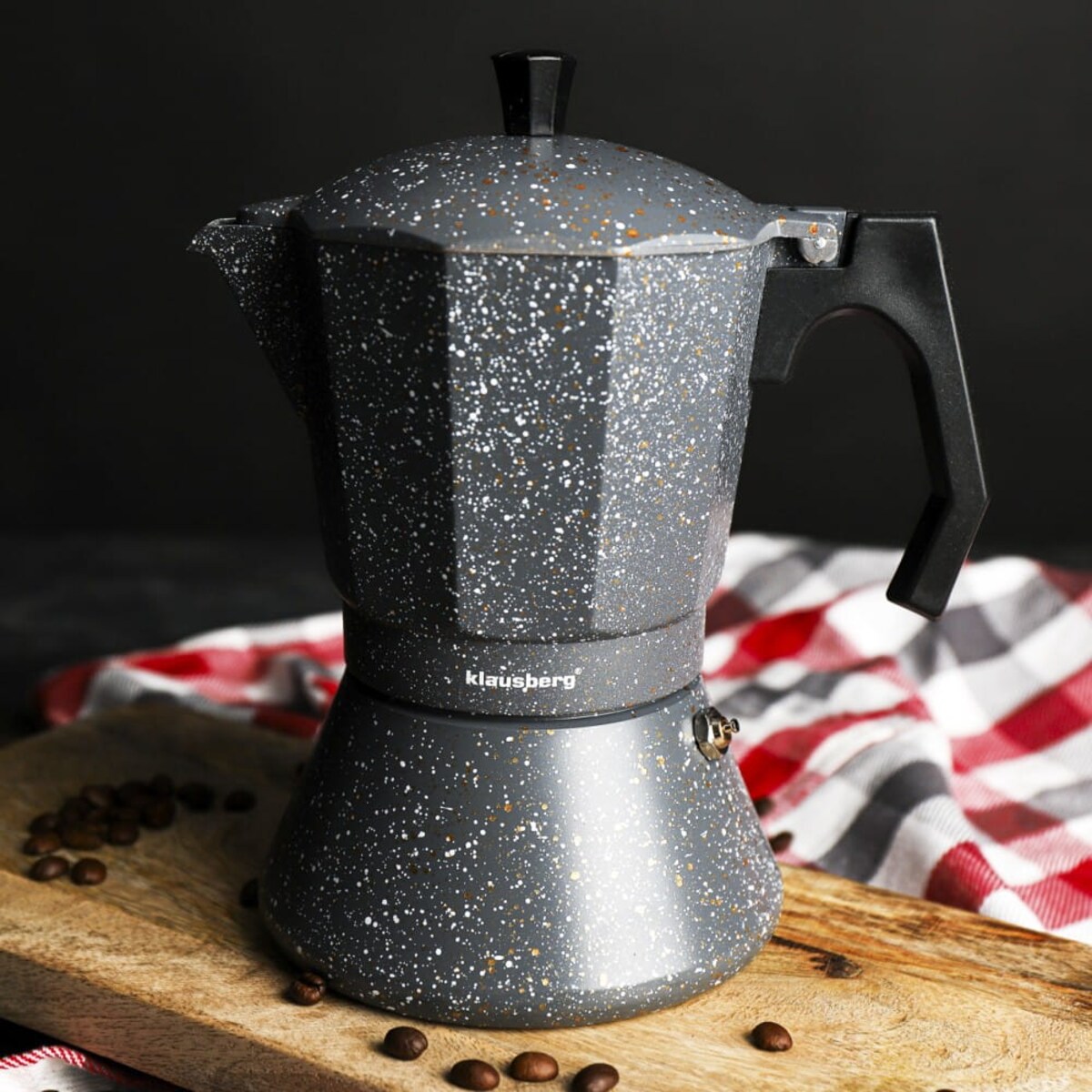 Kawiarka espresso 450ml 9 filiżanek szara KLAUSBERG