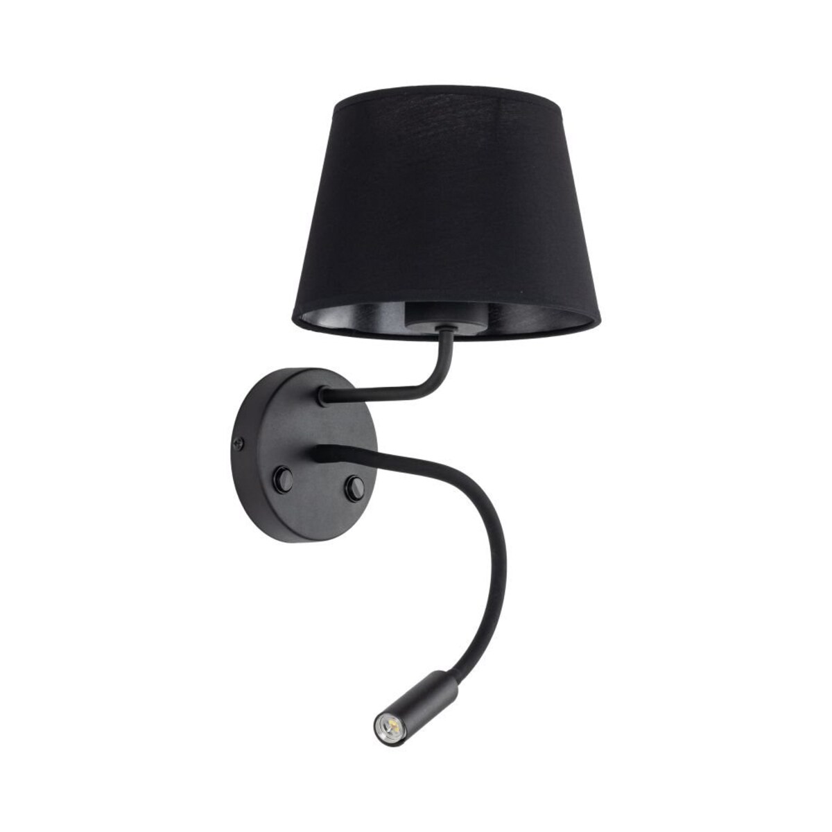Kinkiet do czytania TK Lighting MAJA BLACK 10081 czarny, ruchomy, E27 + G9, włącznik na podstawie