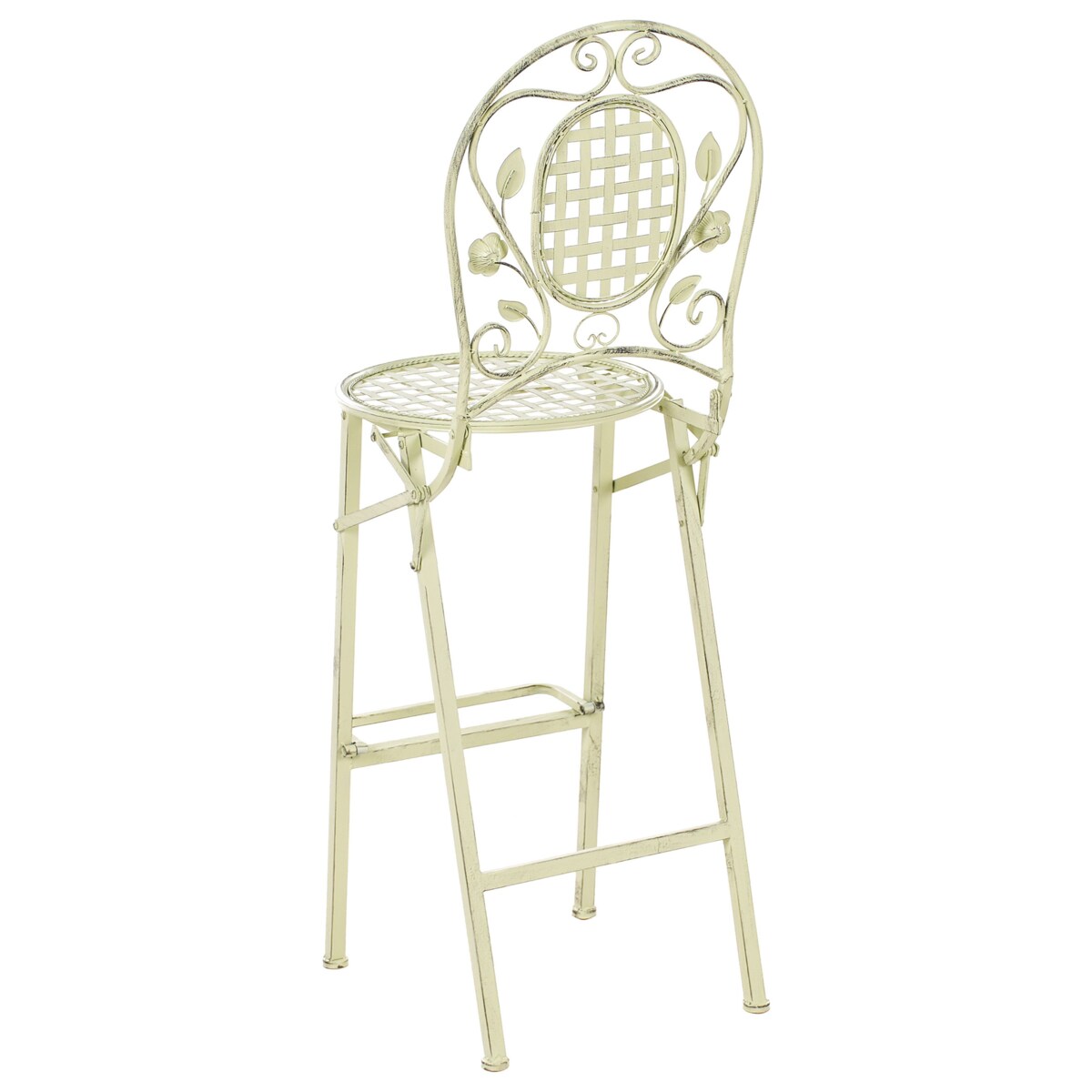 Zestaw 2 krzeseł barowych ogrodowych BIVIO Składane Metal Jasnozielony