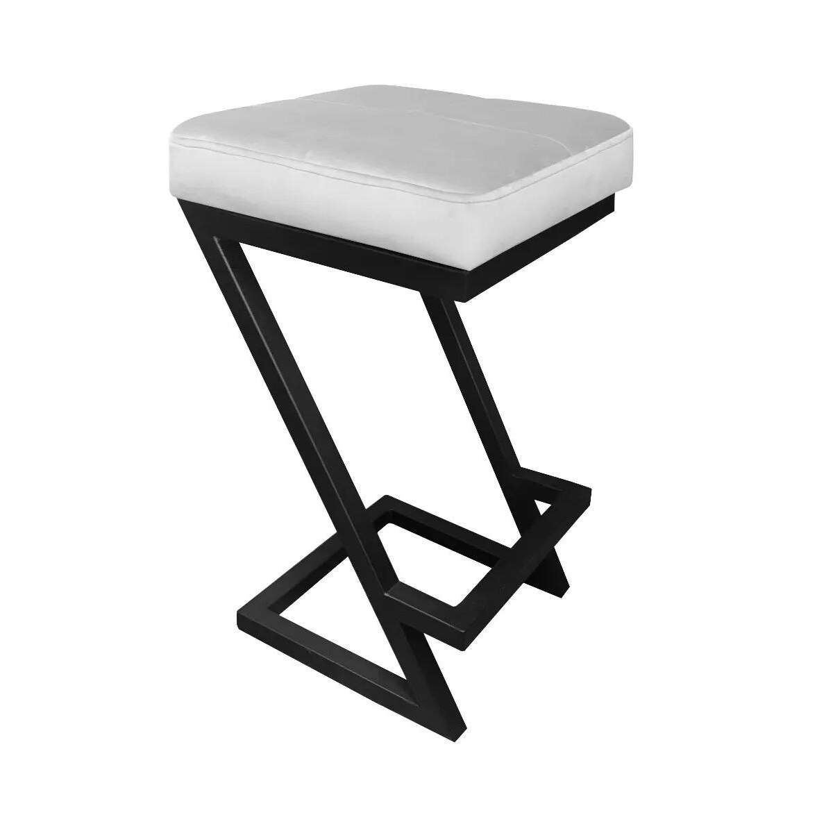 Hoker niski ZAZU VELVET jasnoszary