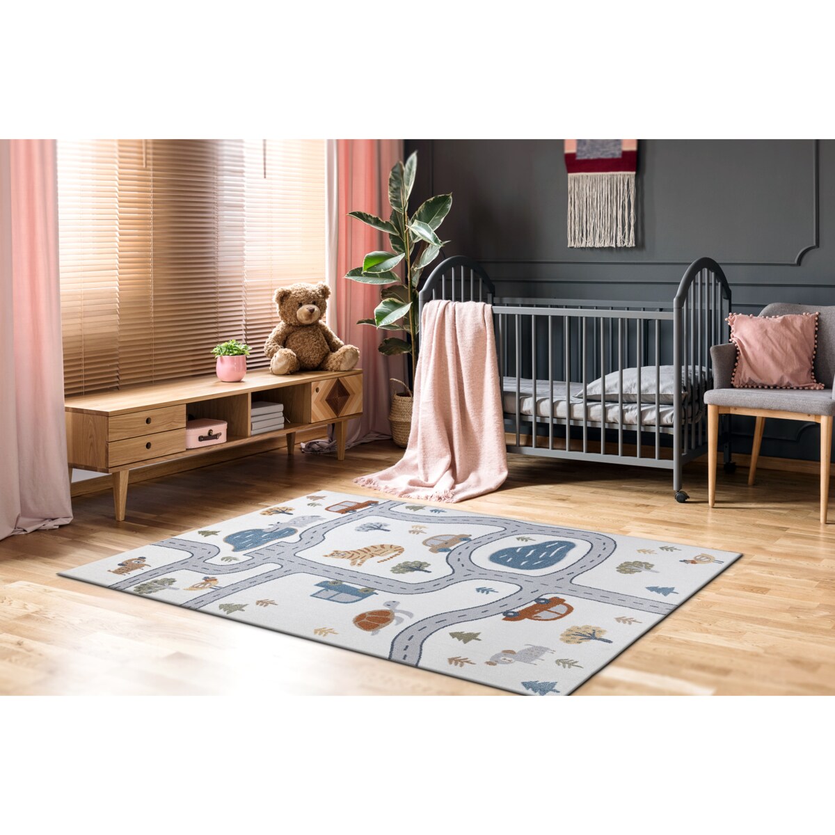 Dywan BONO 8283 Ulica, zwierzęta kremowy / 160x220 cm