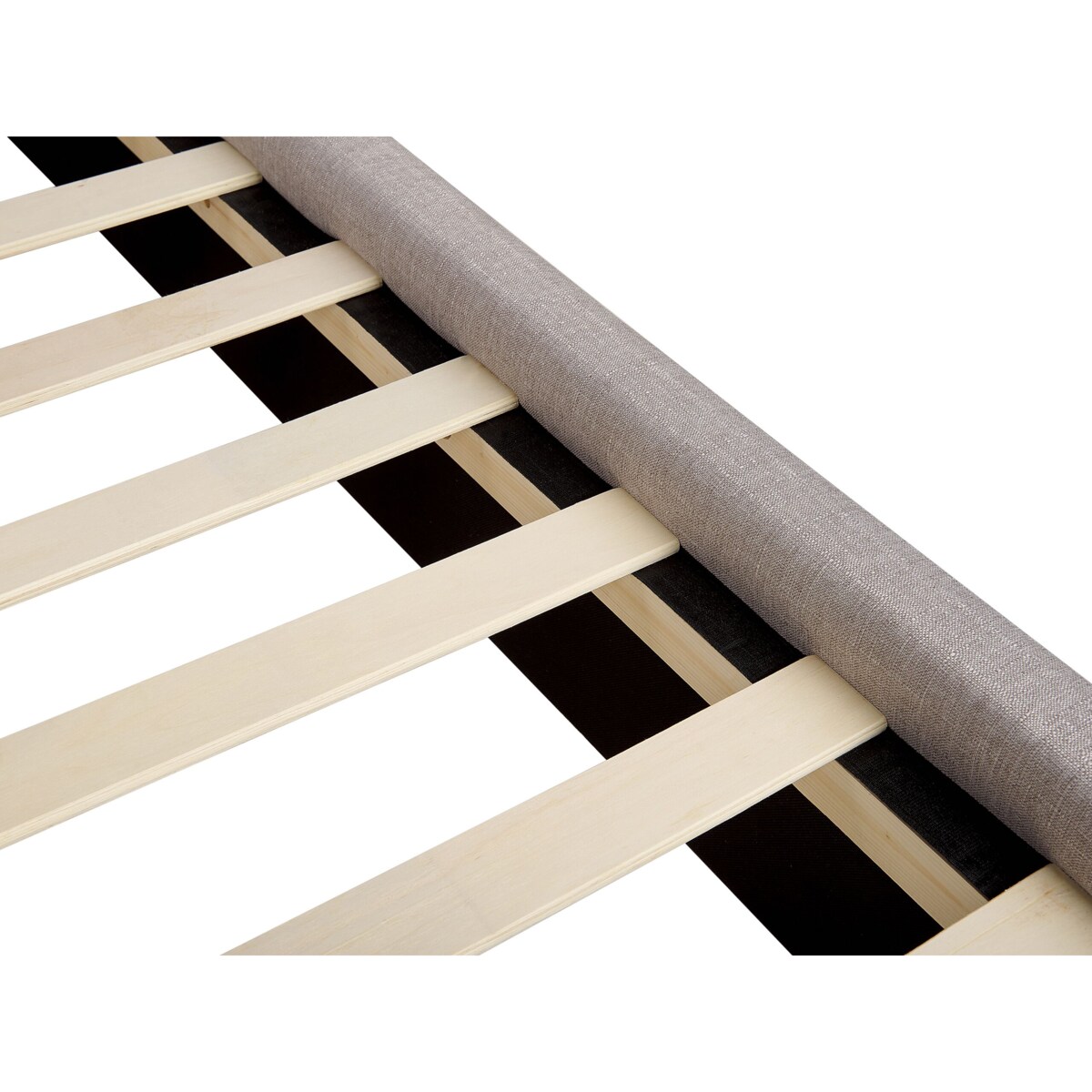 Łóżko z szufladami tapicerowane 160 x 200 cm jasnoszare LA ROCHELLE