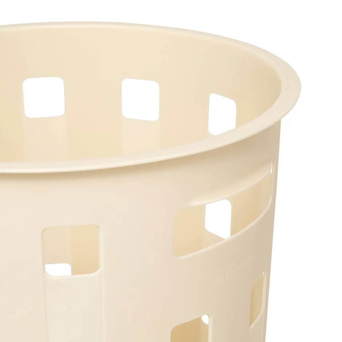 Kosz na pranie, kremowy z bambusową pokrywą 60L Harmony