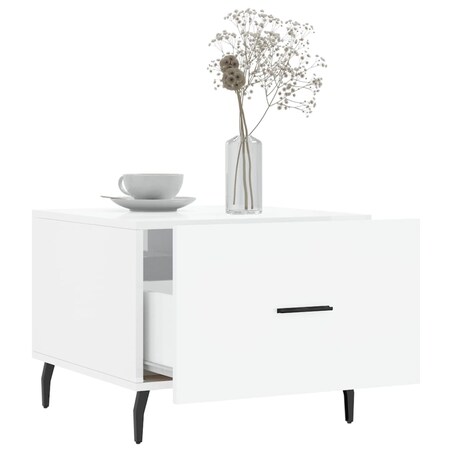 vidaXL Stolik kawowy, biały o wysokim połysku, 50x50x40 cm