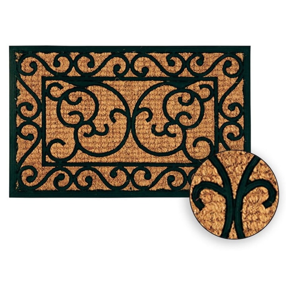 Ozdobna Wycieraczka do butów Ażurowa z Włókna Kokosowego 59.5x39,5 cm